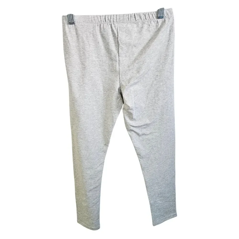 Children's Place Girls Size L Leggings Solid Gray Casual Comfy Everyday Basic